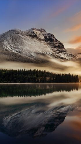 Обои дикая канадская природа, Джаспер, национальный парк банф, icefields parkway и, гора для Google Pixel XL, Meizu Pro 7, Nokia 8, HTC U, Huawei P10 Quad HD, заставка, 1440x2560 картинка