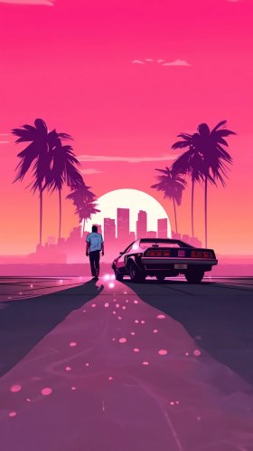 Обои grand theft auto, gta vice city, Гта ВИ, grand theft auto v, Вайс-Сити для Google Pixel XL, Meizu Pro 7, Nokia 8, HTC U, Huawei P10 Quad HD, заставка, 1440x2560 картинка