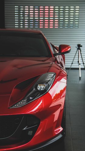 Обои красная машина в гараже, Феррари 458, легковые автомобили, Ferrari, спорткар для Google Pixel XL, Meizu Pro 7, Nokia 8, HTC U, Huawei P10 Quad HD, заставка, 1440x2560 картинка