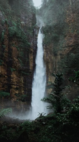 Обои голубой хлопковый водопад, водопад, вода, растение, природный ландшафт для Google Pixel XL, Meizu Pro 7, Nokia 8, HTC U, Huawei P10 Quad HD, заставка, 1440x2560 картинка