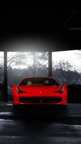 Обои Ferrari, Феррари 458, легковые автомобили, автомобильное освещение, капюшон для Google Pixel XL, Meizu Pro 7, Nokia 8, HTC U, Huawei P10 Quad HD, заставка, 1440x2560 картинка