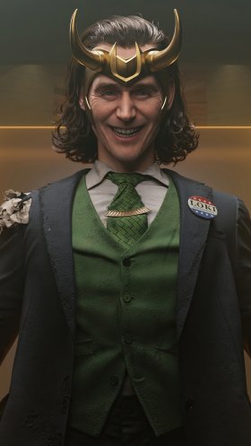 Обои When Loki Smiles для Google Pixel XL, Meizu Pro 7, Nokia 8, HTC U, Huawei P10 Quad HD, заставка, 1440x2560 картинка