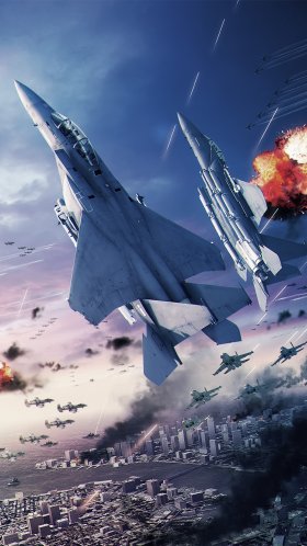 Обои ace combat 6 плакат, xbox 360, бой, облако, самолеты для Google Pixel XL, Meizu Pro 7, Nokia 8, HTC U, Huawei P10 Quad HD, заставка, 1440x2560 картинка