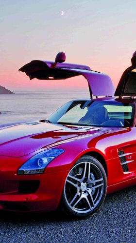 Обои суперкар, Крыло чайки двери, спортивный автомобиль, mercedes benz sls amg, toyota для Google Pixel XL, Meizu Pro 7, Nokia 8, HTC U, Huawei P10 Quad HD, заставка, 1440x2560 картинка