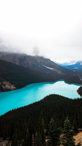 Обои icefields parkway и, озеро, банфф, дикая местность, горный рельеф для Google Pixel XL, Meizu Pro 7, Nokia 8, HTC U, Huawei P10 Quad HD, заставка, 1440x2560 картинка