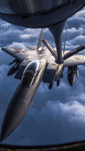 Обои Боинг KC-135 Стратотанкер, дозаправка в воздухе, ВВС США, военный самолет, самолет для Google Pixel XL, Meizu Pro 7, Nokia 8, HTC U, Huawei P10 Quad HD, заставка, 1440x2560 картинка