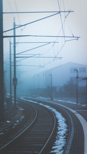 Обои транспорт, железнодорожный транспорт, железная дорога, воздушной линии электропередач, линия для Google Pixel XL, Meizu Pro 7, Nokia 8, HTC U, Huawei P10 Quad HD, заставка, 1440x2560 картинка