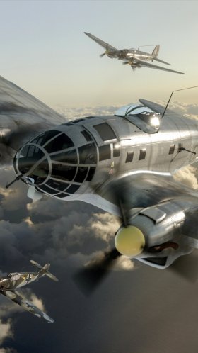 Обои Хейнкель 111, Мессершмитт bf 109, мессершмитт, Хейнкель, самолеты для Google Pixel XL, Meizu Pro 7, Nokia 8, HTC U, Huawei P10 Quad HD, заставка, 1440x2560 картинка