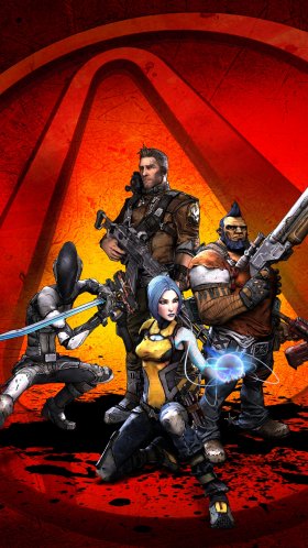 Обои Borderlands 2, иллюстрация, графический дизайн, кармин, фигурка для Google Pixel XL, Meizu Pro 7, Nokia 8, HTC U, Huawei P10 Quad HD, заставка, 1440x2560 картинка