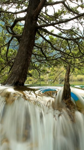 Обои водопад, Национальный Парк Цзючжайгоу, национальный парк плитвицкие озера, природный заповедник, парк для Google Pixel XL, Meizu Pro 7, Nokia 8, HTC U, Huawei P10 Quad HD, заставка, 1440x2560 картинка