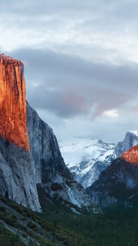 Обои OS X El Capitan, Операционная система, горный рельеф, гора, природный ландшафт для Google Pixel XL, Meizu Pro 7, Nokia 8, HTC U, Huawei P10 Quad HD, заставка, 1440x2560 картинка