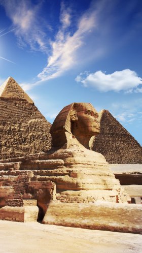 Обои Великий Сфинкс Гизы, египетская пирамида, пирамида, древняя история, ориентир для Google Pixel XL, Meizu Pro 7, Nokia 8, HTC U, Huawei P10 Quad HD, заставка, 1440x2560 картинка