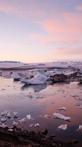 Обои отражение, утро, морской лед, айсберг, Северный Ледовитый океан для Google Pixel XL, Meizu Pro 7, Nokia 8, HTC U, Huawei P10 Quad HD, заставка, 1440x2560 картинка